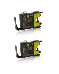 Brother LC75Y Compatible High Yield Ink Cartridge - Yellow Twin Pack