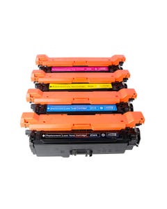HP 504A Remanufactured Toner Cartridge 4-Pack Combo