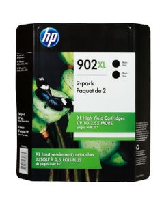Original HP 902XL (T0A40BN) Black High Yield Ink Cartridge 2-Pack