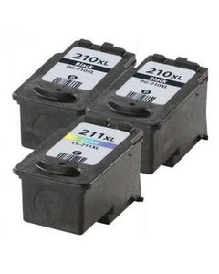Canon PG-210XL & CL-211XL High-Yield Remanufactured Ink Cartridge 3-Pack Combo
